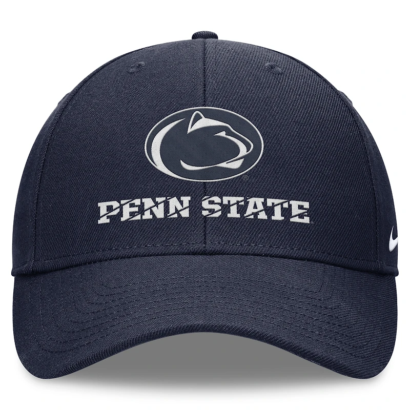 Casquette ajustable Nike Penn State Nittany Lions Primetime Rise bleu marine pour homme