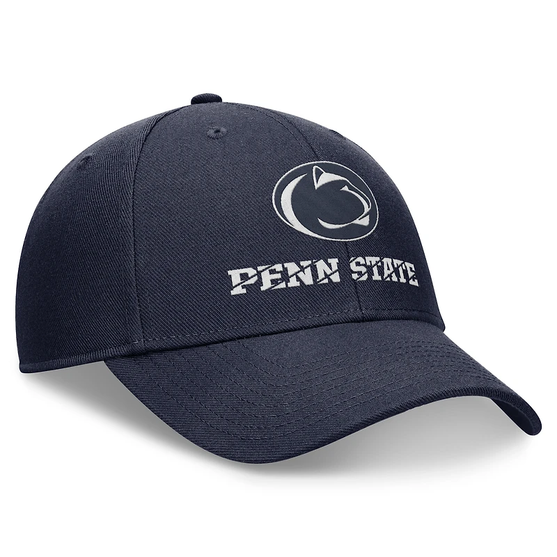 Casquette ajustable Nike Penn State Nittany Lions Primetime Rise bleu marine pour homme