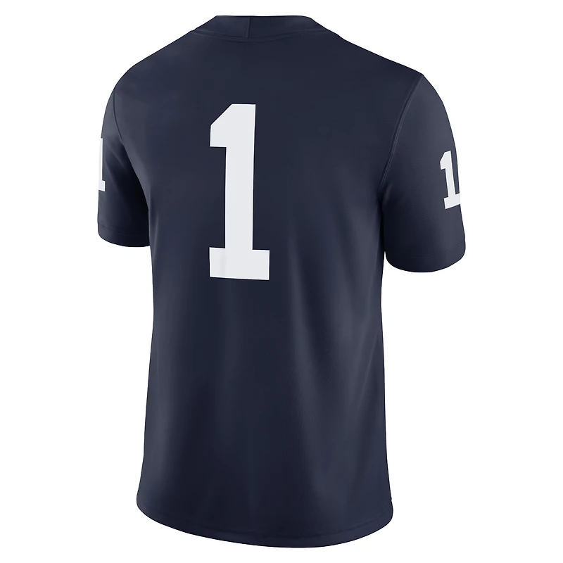 Maillot de match Nike #1 bleu marine Penn State Nittany Lions pour homme