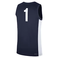 Men's Nike #1 Navy Penn State Nittany Lions Road Replica Jersey