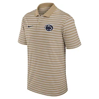 Men's Nike Tan Penn State Nittany Lions Athletic Prep Striped Dri-FIT Polo