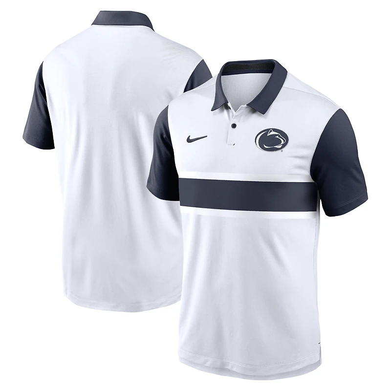 Men's Nike White/Navy Penn State Nittany Lions Primetime Campus Pattern Vapor Dri-FIT Polo