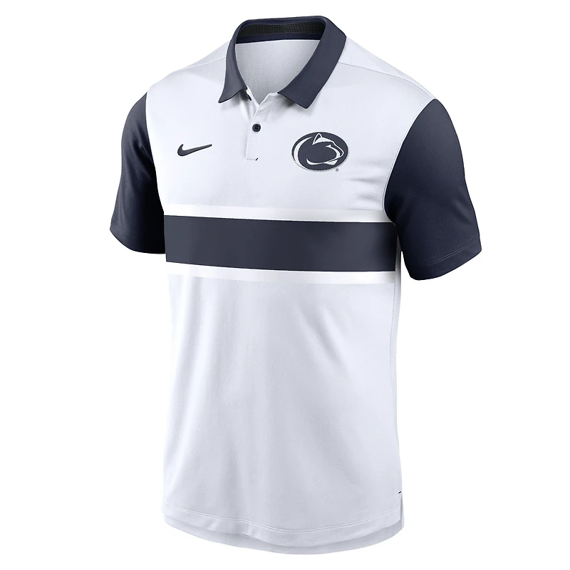 Men's Nike White/Navy Penn State Nittany Lions Primetime Campus Pattern Vapor Dri-FIT Polo