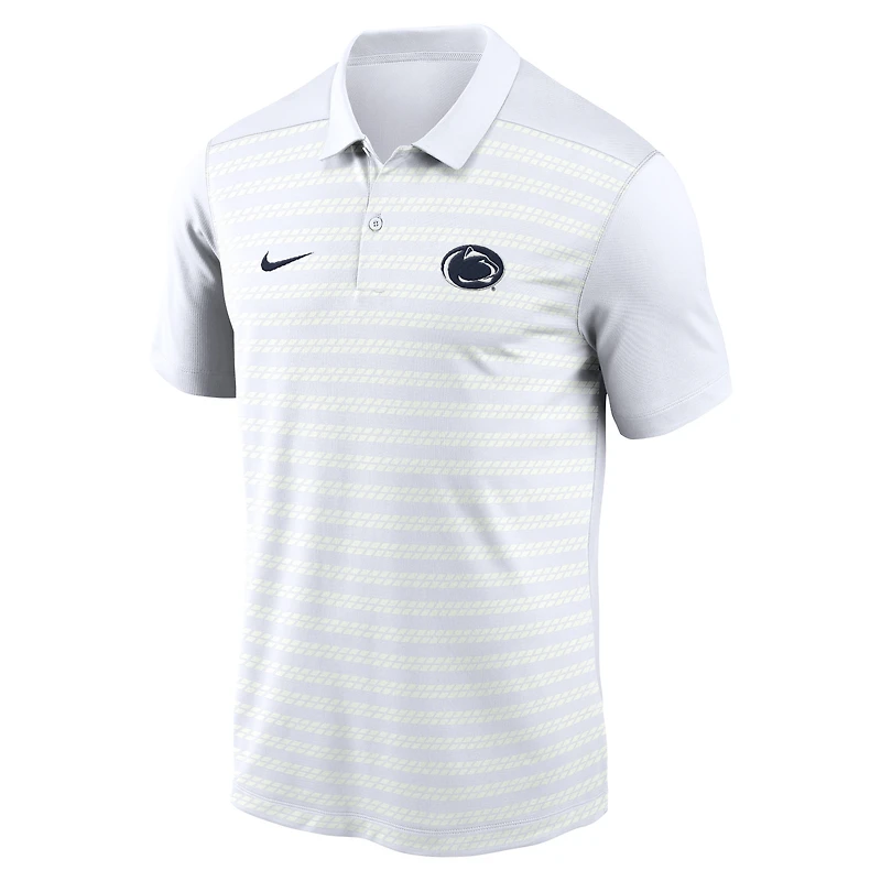 Polo Nike blanc Dri-FIT pour homme, équipe de Penn State Nittany Lions, début saison 2024