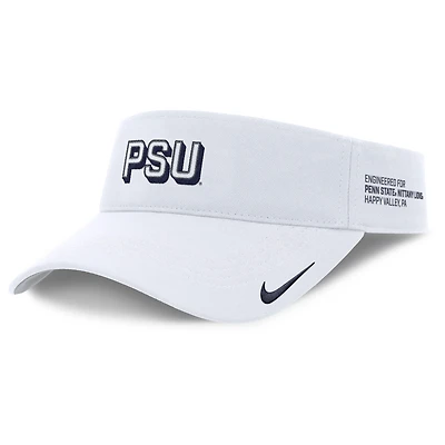 Visière ajustable Nike blanche Penn State Nittany Lions 2025 On-Field Performance Ace pour homme