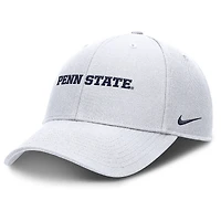Casquette ajustable Nike blanche Penn State Nittany Lions 2025 On-Field Rise Performance pour homme