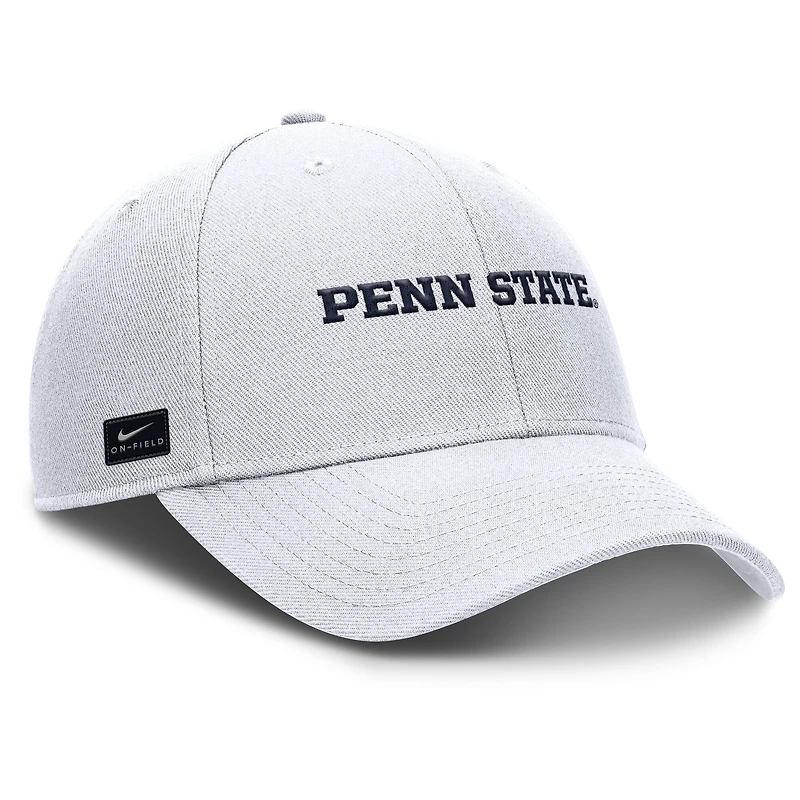 Casquette ajustable Nike blanche Penn State Nittany Lions 2025 On-Field Rise Performance pour homme