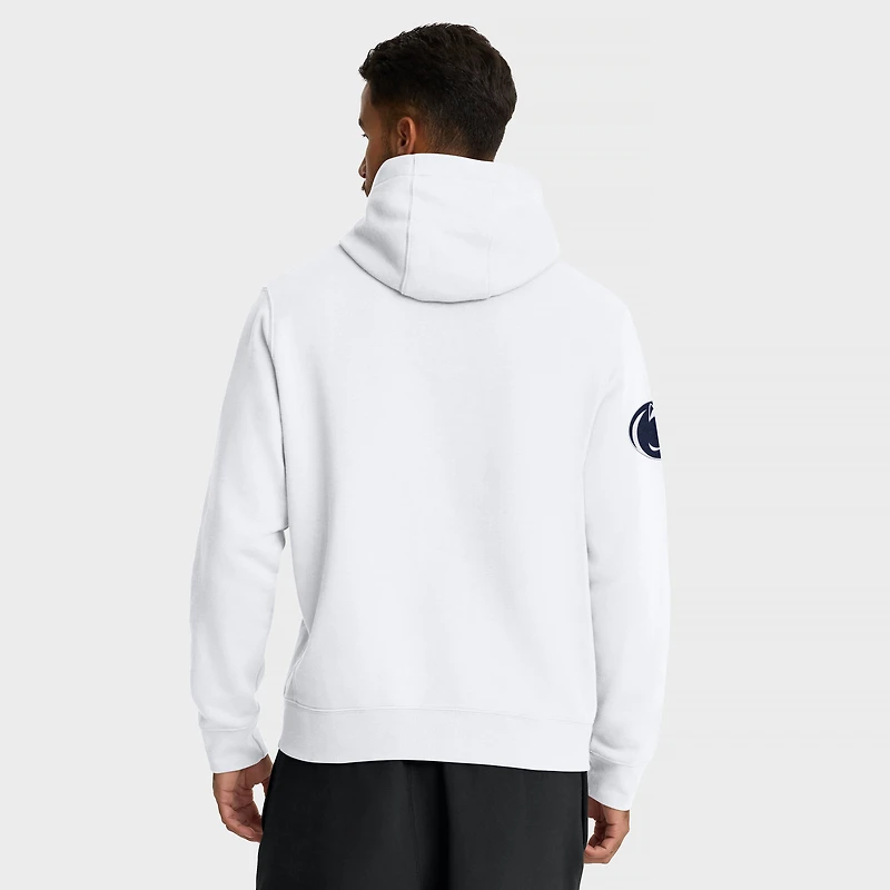 Men's Nike White Penn State Nittany Lions 2025 Sideline Club Fleece Pullover Hoodie