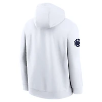 Men's Nike White Penn State Nittany Lions 2025 Sideline Club Fleece Pullover Hoodie