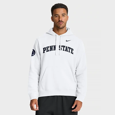 Men's Nike White Penn State Nittany Lions 2025 Sideline Club Fleece Pullover Hoodie