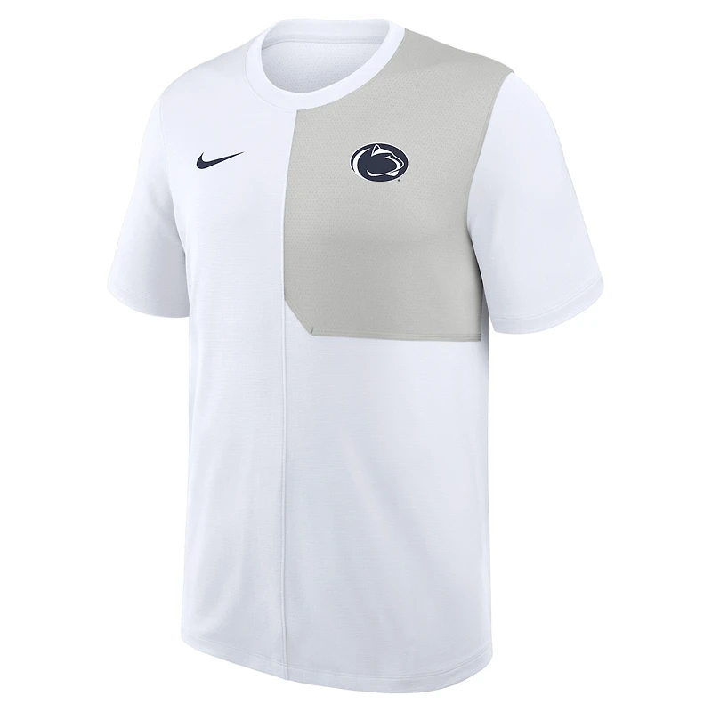 Men's Nike White Penn State Nittany Lions 2025 Sideline UV Dri-FIT Coach Shirt