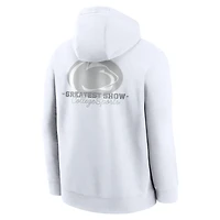 Sweat à capuche Nike blanc Penn State Nittany Lions 2025 White Out Club Fleece pour homme