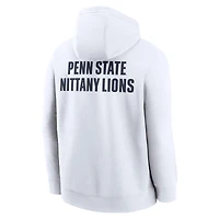 Men's Nike White Penn State Nittany Lions Basketball Two-Hit Club Fleece Pullover Hoodie