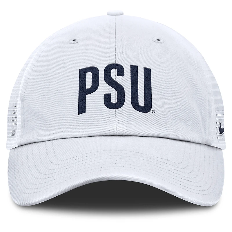 Casquette ajustable Nike blanche Penn State Nittany Lions Club Campus Trucker pour homme