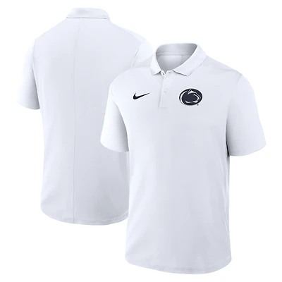 Polo Nike blanc Penn State Nittany Lions Primetime Victory avec logo principal pour homme
