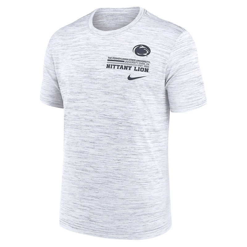 T-shirt Nike blanc Penn State Nittany Lions Velocity Stacked Performance pour homme