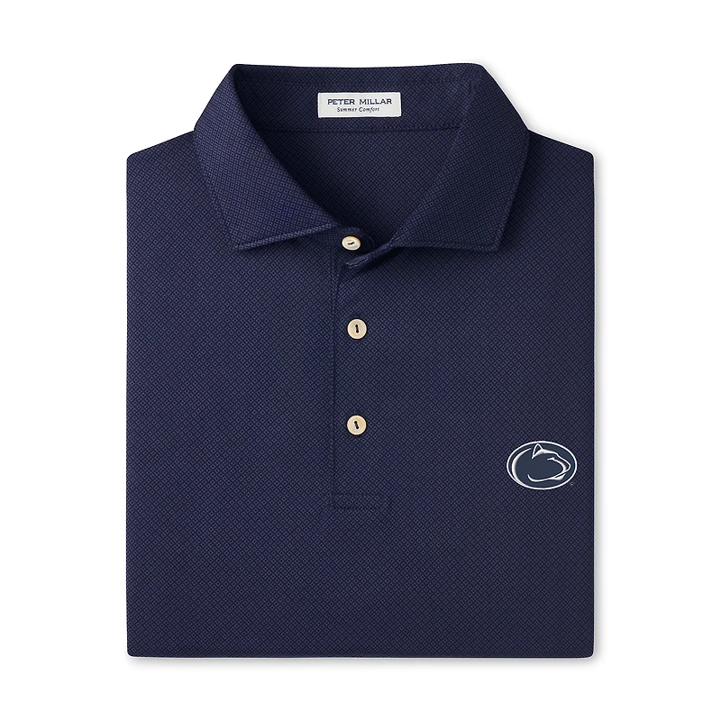 Men's Peter Millar Navy Penn State Nittany Lions Hugo Performance Jersey Polo