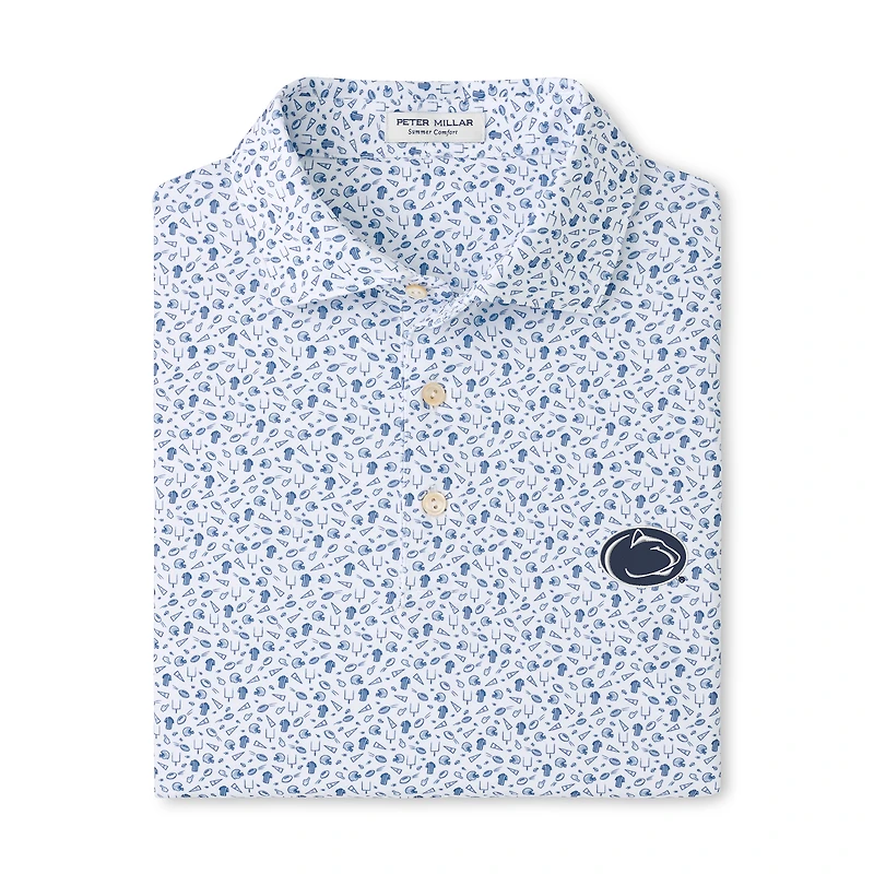 Polo de performance Peter Millar bleu marine Penn State Nittany Lions pour homme