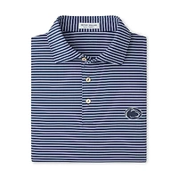 Polo rayé Peter Millar bleu marine Penn State Nittany Lions Tiebreaker Performance Jersey pour homme