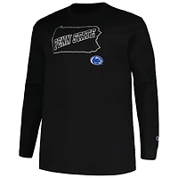 Profil pour homme Noir Penn State Nittany Lions Big & Tall Pop T-shirt à manches longues