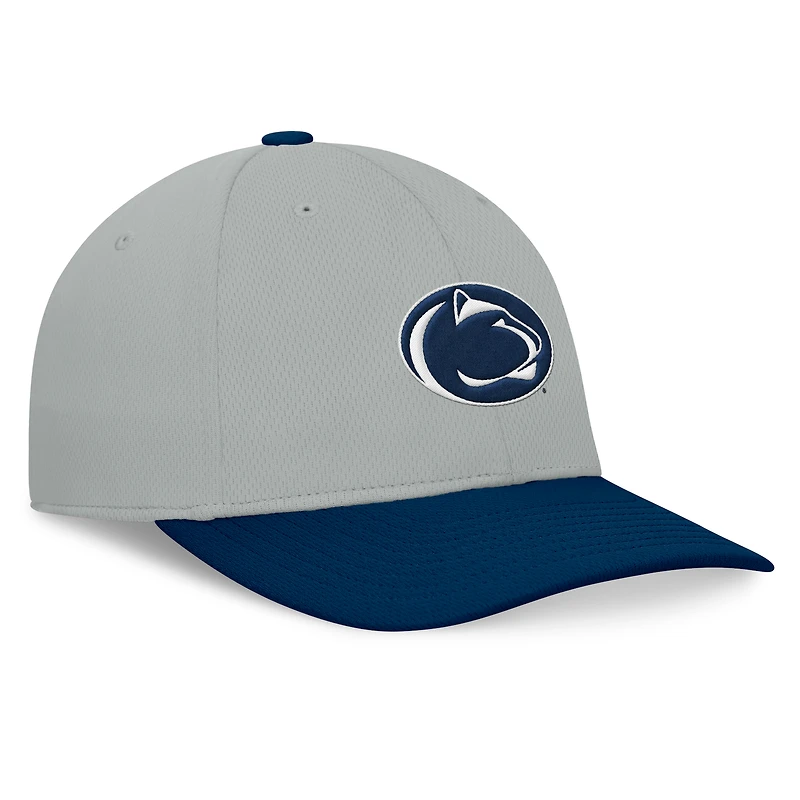 Men's Top of the World  Gray/Navy Penn State Nittany Lions Mick Flex Hat
