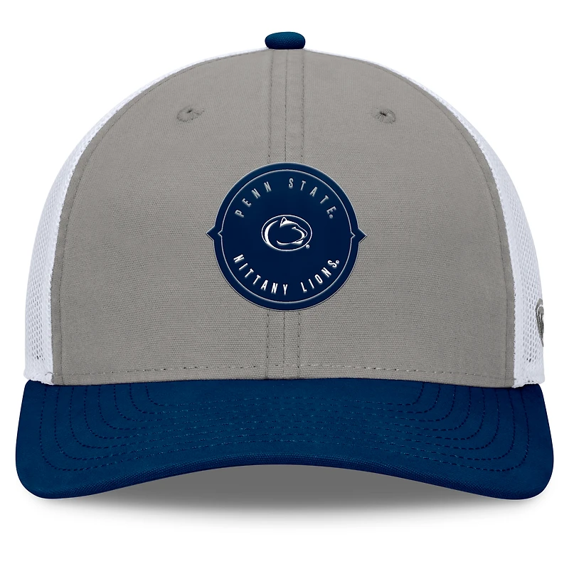 Casquette réglable Top of the World pour hommes, gris/bleu marine, Penn State Nittany Lions Rob Trucker