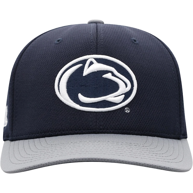Men's Top of the World Navy/Gray Penn State Nittany Lions Two-Tone Reflex Hybrid Tech Flex Hat