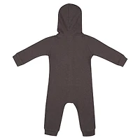 Newborn & Infant Colosseum Charcoal Penn State Nittany Lions Zando-Zan Waffle Full-Snap Hooded Romper