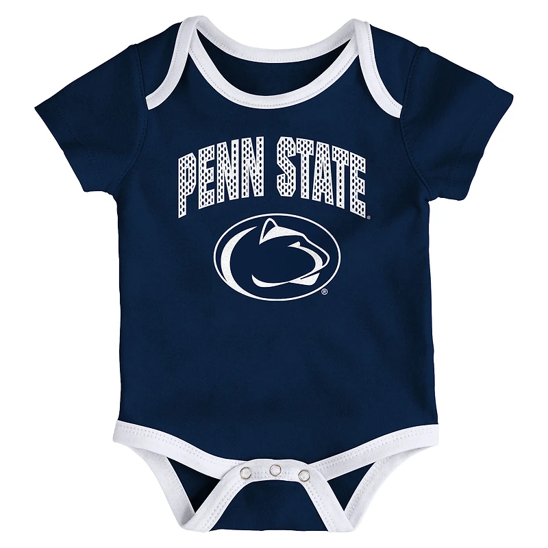 Newborn & Infant Outerstuff Penn State Nittany Lions Three-Pack All Day Play Bodysuit Set