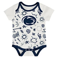 Newborn & Infant Outerstuff Penn State Nittany Lions Three-Pack All Day Play Bodysuit Set