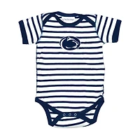 Body rayé bleu marine pour bébé avec inscription Two Feet Ahead Penn State Nittany Lions