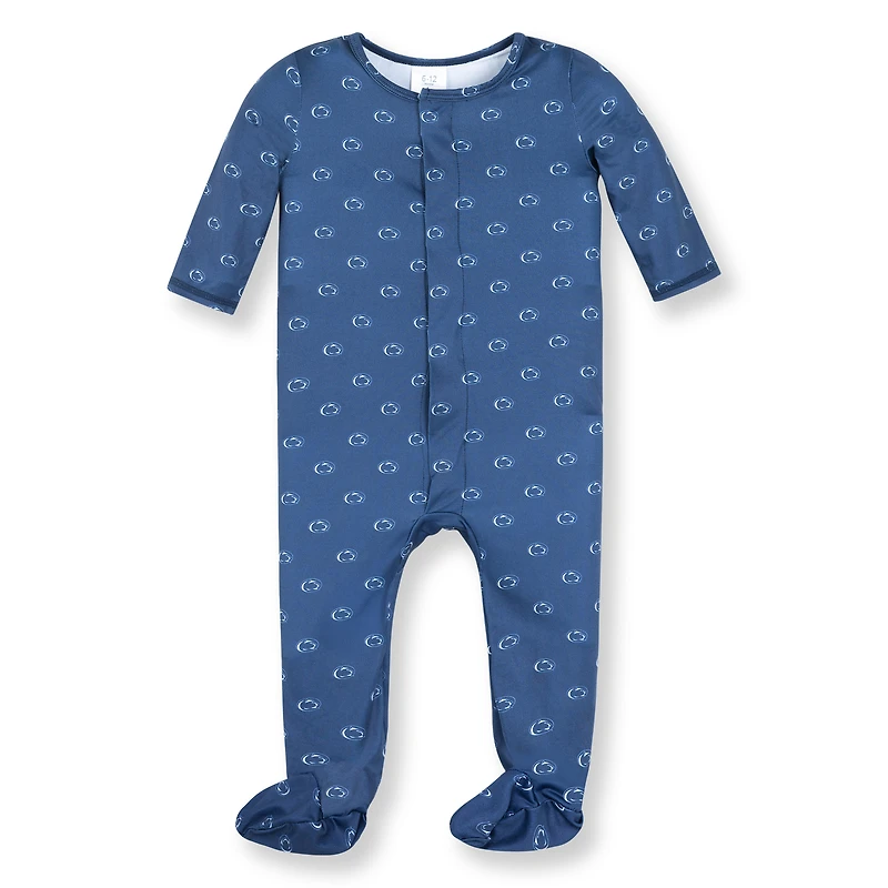 Grenouillère à fermeture magnétique pour nouveau-né et nourrisson ZooZatz Navy Penn State Nittany Lions