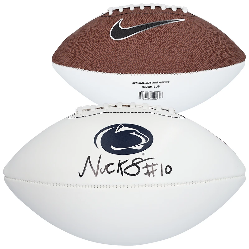 Nick Singleton Penn State Nittany Lions Autographed Nike White Panel Football