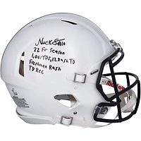 Nick Singleton Penn State Nittany Lions Autographed Riddell Speed Authentic Helmet with Multiple Inscriptions - Limited Edition of 10