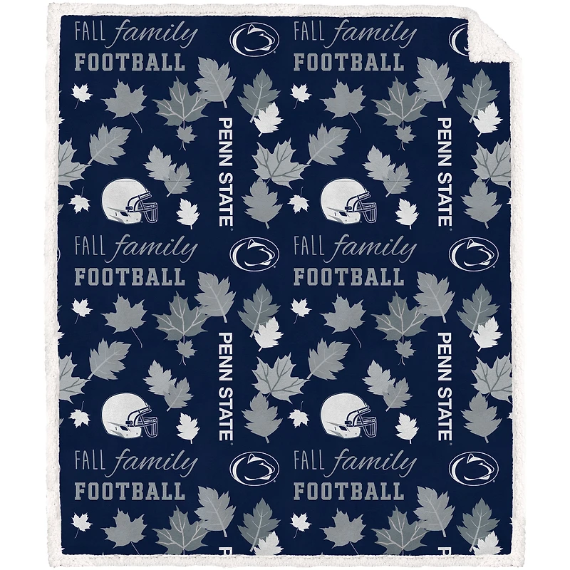 Pegasus Penn State Nittany Lions 60" x 70" Fall, Family & Football Flannel Fleece Sherpa Blanket