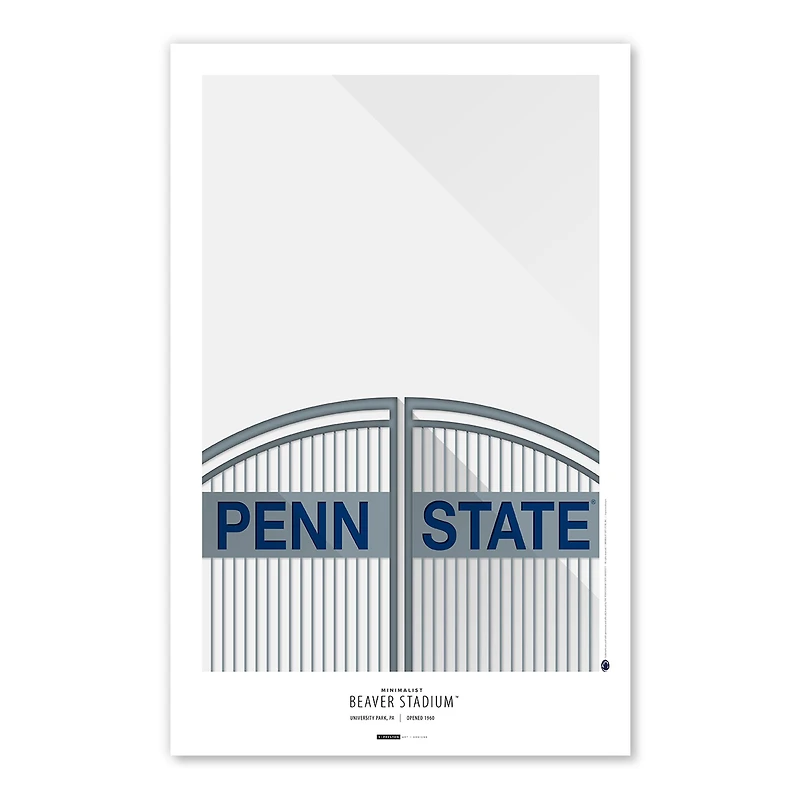 Penn State Nittany Lions 11" x 17" Minimalist Stadium Poster Print