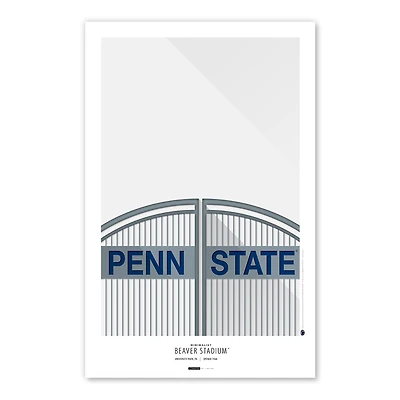 Penn State Nittany Lions 11" x 17" Minimalist Stadium Poster Print