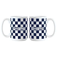 Penn State Nittany Lions 2-Pack 15oz. Checkered Wordmark Mug Set