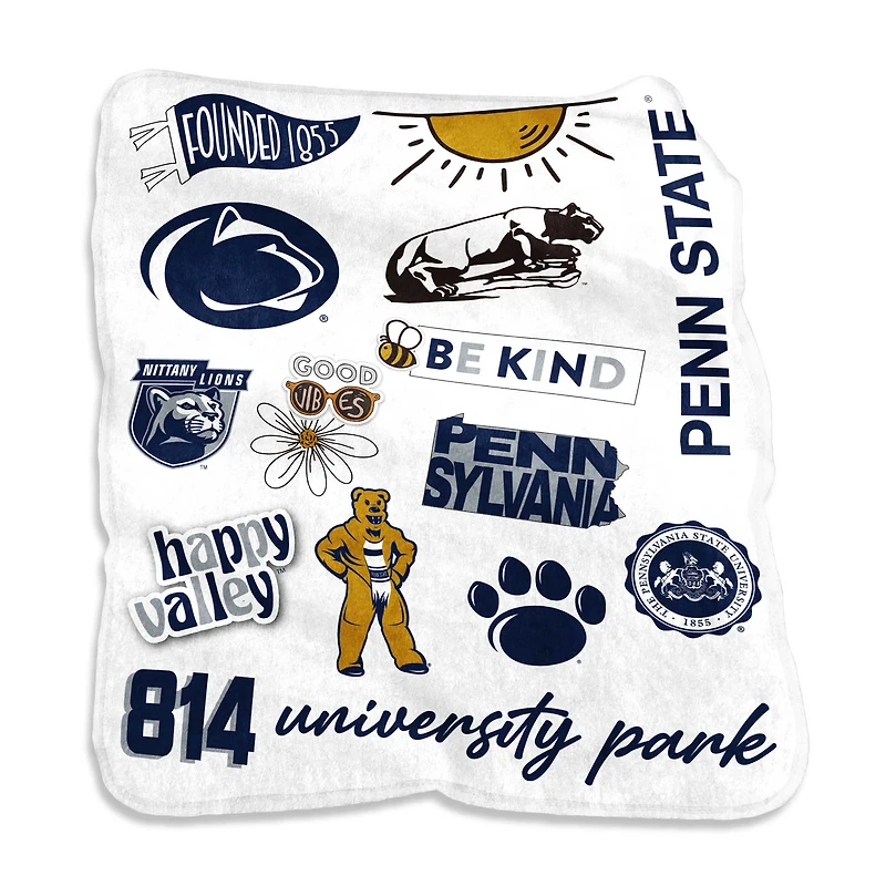 Penn State Nittany Lions 50'' x 60'' Native Raschel Plush Throw Blanket