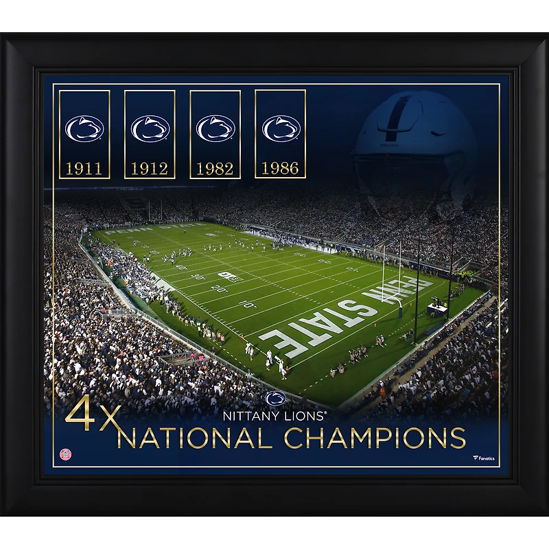 Collage encadré du championnat de football Penn State Nittany Lions 15" x 17"
