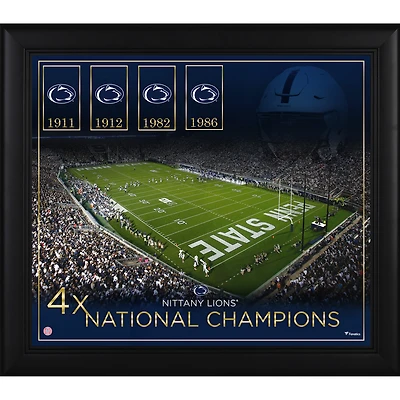 Collage encadré du championnat de football Penn State Nittany Lions 15" x 17"