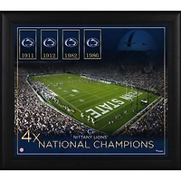 Collage encadré du championnat de football Penn State Nittany Lions 15" x 17"