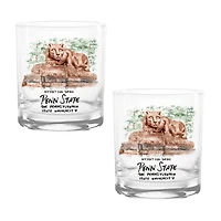Lot de 2 verres à whisky aquarelles Laura Wilcox des Nittany Lions de Penn State, 14 oz