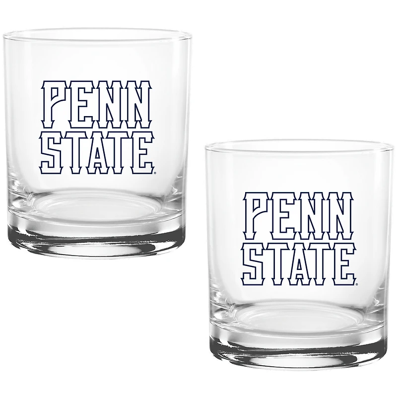Penn State Nittany Lions Two Pack 14oz. Vault Sketch Rocks Glass Set