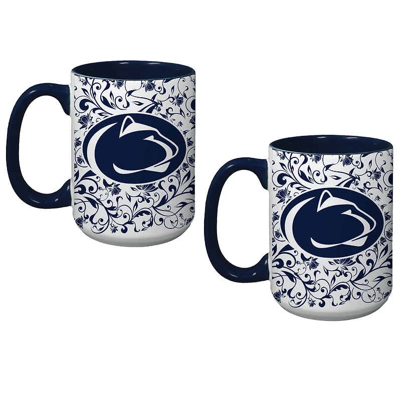 Penn State Nittany Lions Two-Pack Floral Mug Set
