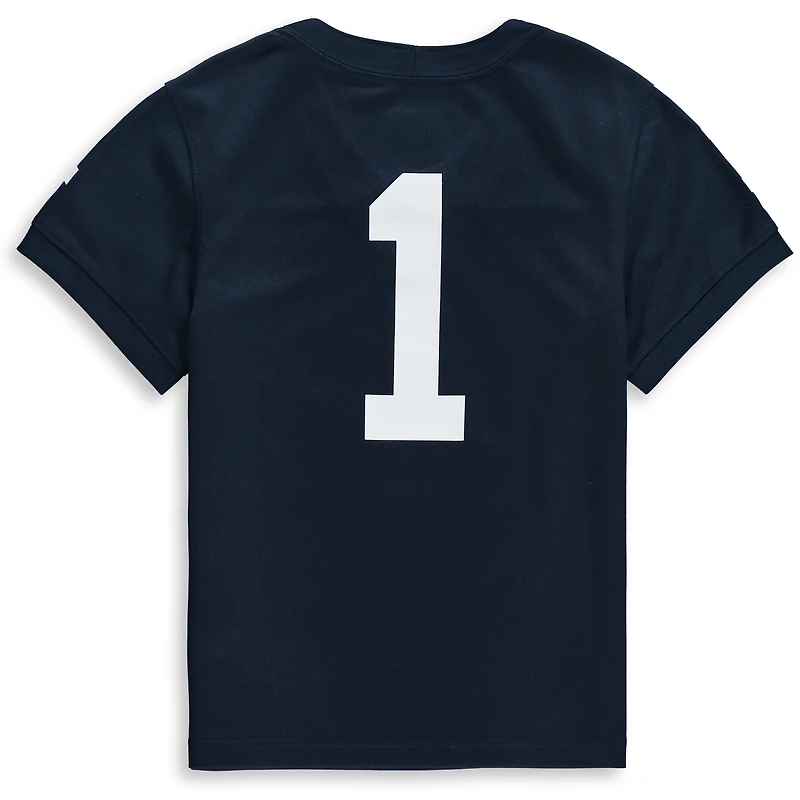Maillot de football réplique l'équipe Penn State Nittany Lions, bleu marine, Nike n° 1, pour enfants d'âge préscolaire