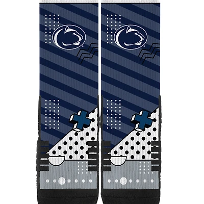 Strideline Penn State Nittany Lions Geo Block Crew Socks