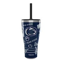 Gobelet Tervis Penn State Nittany Lions de 30 oz avec couvercle en paille