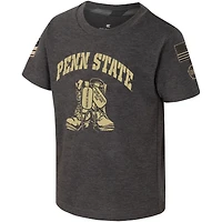 T-shirt du camp d'entraînement d'appréciation militaire Colosseum Charcoal Penn State Nittany Lions OHT pour tout-petits