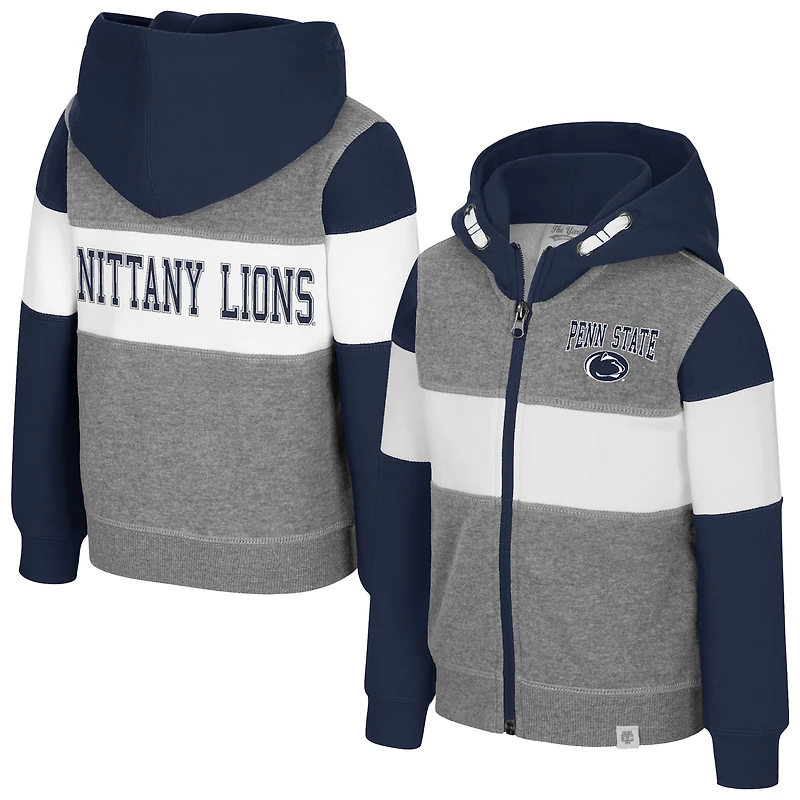 Sweat à capuche entièrement zippé Bert pour tout-petits, gris chiné, Colosseum, Penn State Nittany Lions